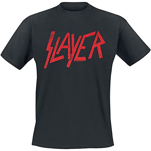 Slayer Logo Männer T-Shirt schwarz 3XL 100% Baumwolle Band-Merch, Bands