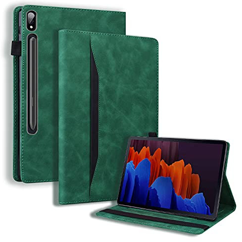 Mldjomid Étui Coque pour Lenovo Tab Extreme/Lenovo Legion Y900 14.5 Housse de Protection en Cuir PU avec Poche de Document pour Lenovo Tab Extreme 14.5 2023 Tablette Cover Case, Vert