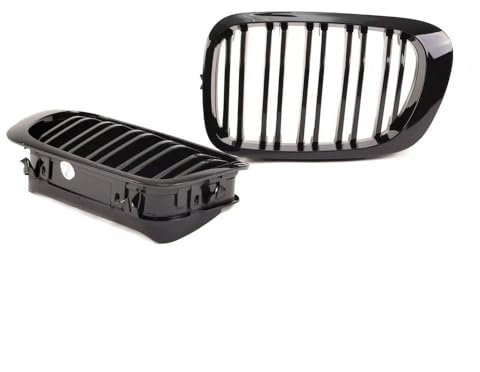 YCYHMHH Rejillas delanteras para BMW E46 2DR - 03 y M3, color negro brillante, doble radio
