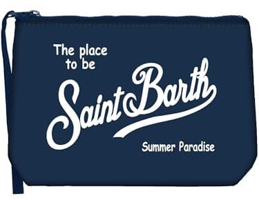 Saint Barth Mc2 Mc2 Aline Pochette Donna, Scuba Blu, Logo Contrasto lap 20 x 14,5 x 7cm Blu Taglia Unica