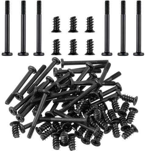 Lot de 80 vis pour ventilateur de PC, en acier au carbone PC, vis pour boîtier d'ordinateur, #6-32 x 30 mm, 30 pièces/M5 x 10 mm