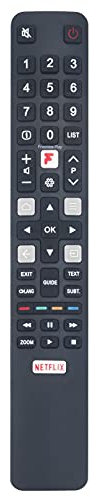 AULCMEET RC802N YUI5 Replace Remote Control Compatible with TCL 06-IRPT45-LRC802NP TV 50DP648TCL 43P639K 43DP648 50DP648 55DP648 65DP648 43EP648 50EP648 55EP648 65EP648