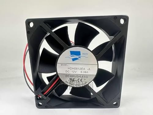 80MM PC case fan，HDH0812EA-A DC12V 0.38A 8025 2-wire high air volume cooling fan