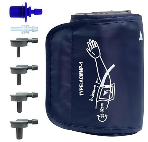 Kleine Größe Blutdruckmanschette 8,6-12,5 Zoll Einstellbare Ersatz Tragbare Blutdruckmaschinen Manschette Kompatibel mit anderen BP-Monitoren, Ersatzmanschette für Kinder und Frauen Arme (Marineblau)
