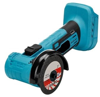 TIEOAXFT Brushless Mini 3inch Electric Angle Grinder Rechargeable Angle Grinder 180° Rotation Polishing Machine for 18V Battery(No battery no plug)