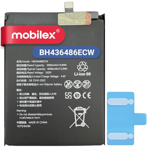 MOBILEX® Batteria per Huawei X | 5000mAh - OEM | Ricambio interno con adesivo | Capacità originale (HB436486ECW - Mate 10 / Mate 10 Pro/Mate 20)