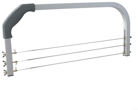 Besttoolifes Livellatore per torte a 3 lame professionale con strumento da taglio per pasticceria, fili di altezza regolabile e guida di misurazione per torte a strati, ideale per la decorazione da