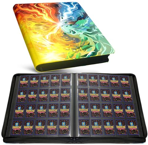 Toploader Kartenbinder für TCG-Karten, 20-Pocket Portable Card Collector Ablum Holder Book Fits 2000 Cards with 50 Removable Sleeve, Waterproof Trading Card Binder Display Storage Carrying Cases