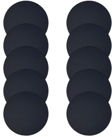 YAZWUR 10 unidades Placas Metálicas Adhesivas, Placa de Metal para Imán delgado, Discos Metálicos Compatibles con Soporte de Imán para Móvil Coche (40mm) (Negro)