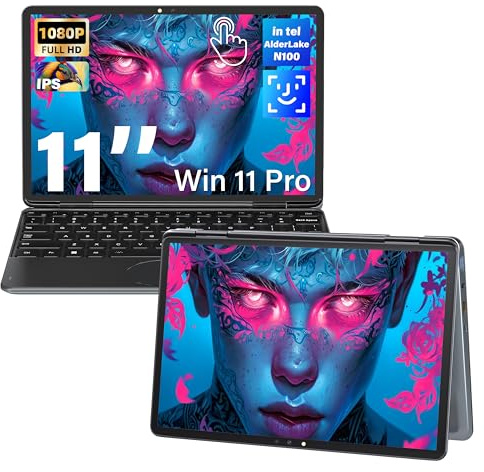Svikou 27,9 cm (11 Zoll) grauer 2-in-1-Touchscreen-Laptop für Studenten und Reisen