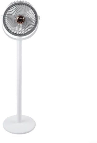 Quiet Standing Fan with 360° Manual Up and Down Oscillation, 5 Speeds & Aromatherapy, 20dB Ultra-Low Noise, Adjustable Height 28-86.5cm(White gray)