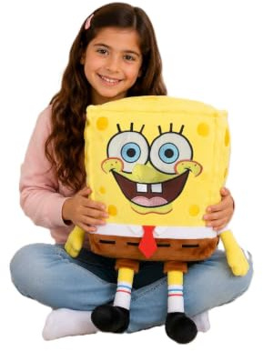 Große XXL Plüschtiere – Passend zu Stitch, Sonic, Spider-Man,Sesamstraße, Grinch, Minecraft & mehr Original Lizenz 70-120cm (Spongebob 46cm)