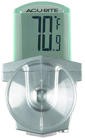 AcuRite 00799HDSBA1 00799 Digital Outdoor Window Thermometer, White