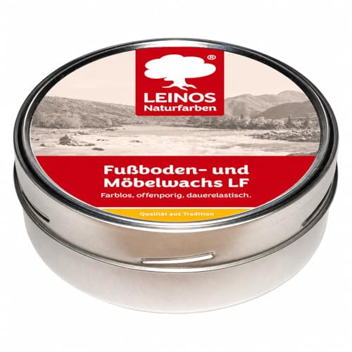 LEINOS Fußboden- & Möbelwachs LF 310 | 175 gramm Natürliches Hartwachs für Innenbereiche | Atmungsaktiver Schutz für Holz, Kork, Tonfliesen | Reines Naturwachs mit Bienen- & Carnaubawachs