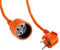 PremiumCord Verlängerungskabel 250V 20m mit Kindersicherung, Stromkabel, Netzkabel, Schuko-Verlängerung, Buchse auf Stecker Typ F, Farbe Orange, ppe2-20
