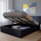 WEBER INDUSTRIES Lit Coffre Barcelona 160x200 + 1 sommier/Noir