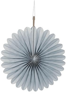 Unique Party 63254 - Mini Silver Tissue Paper Fan Decorations, Pack of 3