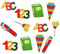 alles-meine.de GmbH Schulanfang - Streumotive aus Holz - Schultüte + Buchstaben + Stifte - als Tischdekoration zum Schulanfang Kindergeburtstag - Streudeko Basteln Dekoration..