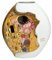 Goebel Gustav Klimt Vase Der Kuss aus Fine Bone China, Maße: 12cm x 12cm x 13,5cm, 66-500-40-1