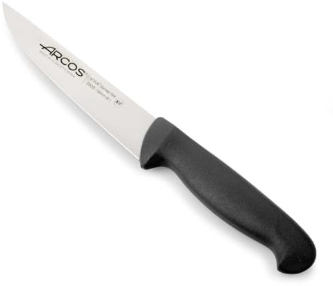 Arcos Serie 2900 - Cuchillo Cocina - Hoja de Acero Inoxidable Nitrum de 150 mm - Mango inyectado en Polipropileno Color Negro