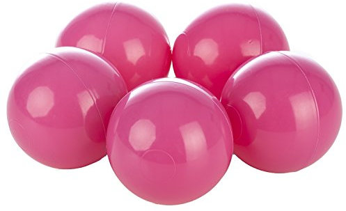 Velinda 150 Bälle,Bällebad/Bällezelt/Kinderpool Plastikbälle Spielbälle Kinderbälle O7cm (Farbe der Bälle: pink)