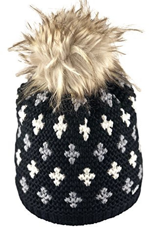 Eisbär Mütze Fede Lux Pompon schwarz