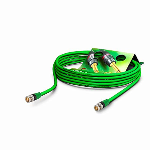 SOMMER CABLE Video-Patchkabel 6G-SDI/4K SC-Vector 0.8/3.7, BNC/BNC NBNC75BLP9X NEUTRIK Grün (5m)