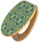 banjado Design WC Sitz Bambus 45x37,5cm / Toilettendeckel Holz/hochwertiger Toilettensitz/Bambus-Toilettendeckel für alle gängigen Toiletten - Grünes Muster
