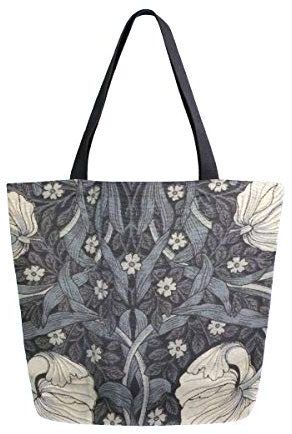 William Morris-Zoom Canvas Tote Bag Tote Tragetasche Schultertasche für Einkaufen Reisetasche Wiederverwendbare Lebensmitteltaschen