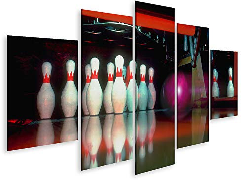 islandburner Bild auf Leinwand Bowling Kegel Bowlingkugel Bilder Wandbilder Poster