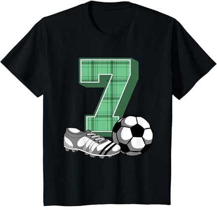7. Geburtstag Fussball Junge 7 Jahre Fußballer Geschenk T-Shirt