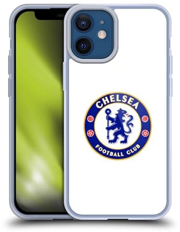 Head Case Designs Offizielle Chelsea Football Club Voll Weiss Kamm Gelhülle [Militärischer Schutzgrad] Kompatibel Mit Apple iPhone 12 Mini Und Kompatibel Mit MagSafe