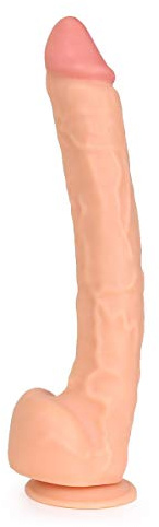 Cox MEGA DildoLuigi ca. 37,0x5,0cm, mit starkem Saugfuß, einführbare Länge ca.29,0cm (Hautfarben)