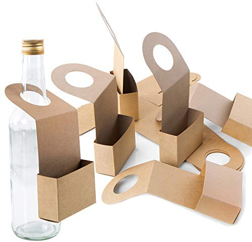 Logbuch-Verlag 25 Flaschenhänger zum Befüllen Weihnachten Wein Flaschen Deko Verpackung Kunden weihnachtlich Werbeartikel