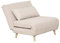 HOMCOM Sofá Cama Individual 3 en 1 94x78x80 cm Sillón Cama con Respaldo Ajustable en 6 Posiciones Almohada Acolchada Carga 350 kg para Oficina Dormitorio Salón Beige