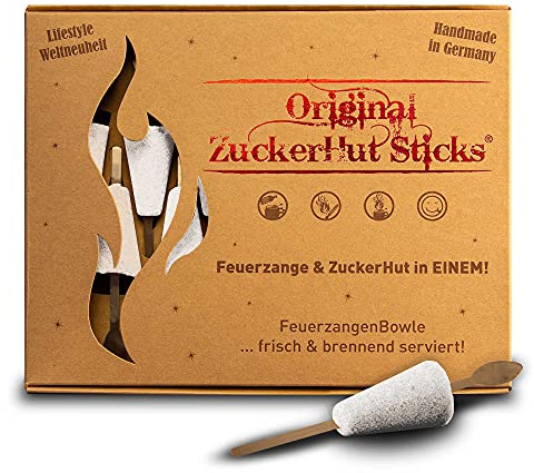 Feuerzangentasse ZuckerHutSticks, 12 Stück, Zucker - für Heißgetränke und Cocktails