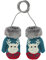Kinder Winter Handschuhe Fäustlinge Baby Cartoon Fausthandschuh Halshandschuhe Dicke Doppelt Strickhandschuh mit Plüsch,0-3 Jahre alt, Spielen, Laufen, Skifahren Bedarf (Elch Blau)