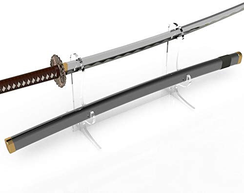 WANLIAN Samuraischwertständer aus Acryl, zweistöckig, Schreibtischständer, unterstützt alle Schwerter (transparent)