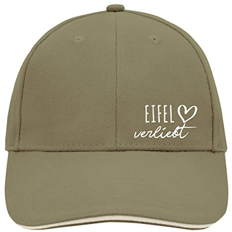 Huuraa Basecap Eifel verliebt Geschenk Olive/Beige Eifel Accessoire