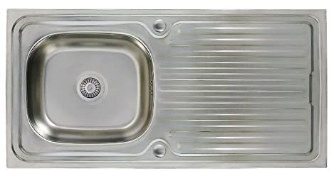 Edelstahl Einbauspüle 86 x 43,5 cm