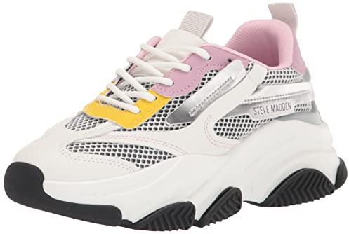 Steve Madden Sneaker possesso donna, nero/rosa, 38 EU