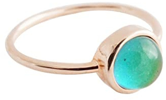 HONEYCAT Anillo de estado de ánimo en oro, oro rosa o plata | Joyería minimalista y delicada, 11, Metal, circonita