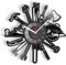 Smotly Vinyl Wanduhr, 12 Zoll lautlose Uhr, verschiedene Werkzeugformen, geeignet als Wanduhr Geschenk für Handwerker
