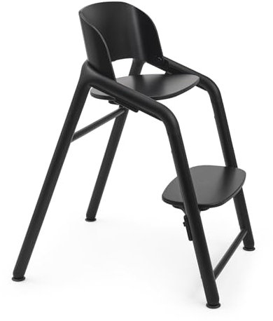 Bugaboo Giraffe Hochstuhl aus Holz, Schnell verstellbar, Einfach zu reinigen, Sicheres und stabiles Design, Verwendbar ab der Geburt mit dem Set für Neugeborene (separat erhältlich), Schwarz
