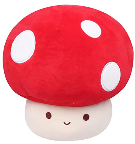 Pilz Plüschtier Kuscheltier Kissen - Pausbäckiges Plüschkissen in Form Eines Pilzes, Spielzeug für Unisex in Jeder Jahreszeit, Plump Shaped of Mushroom 9 Zoll
