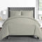 Pizuna 600 Fadenzahl aus Baumwolle Bettwäsche Silber,100% Langstaple Baumwolle Bettbezug und Kissenbezug, 100% Baumwolle Mako Satin 2-Teilig Bettwäscheset 155x200 + 80x80 Silber
