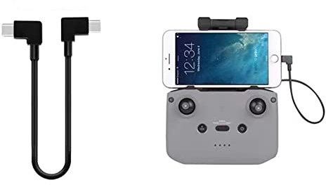 AQUA-ATL Type C to Type C OTG USB Cable 90 Degree for DJI Remote Controller Compatible with DJI Mavic 3,Mini 2,Air 2S,Mavic Air 2 (1 FT)