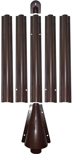 1STec 5 x 60cm + 25cm Brown external use cable riser guard for protecting outdoor Telephone Data Electrical wires or pipes up to 25mm thick. Screw to wall capping prevents cuts vandalism/pet damage