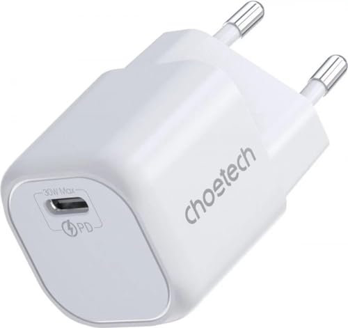 Choetech 30W USB-C Schnellladegerät Power Delivery GaN Adapter Weiß