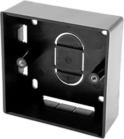 SHPELEC® Black Surface Mounted Pattress Box - Single/Double, Stylish and Durable Box for Mounting Electrical Devices, BS 5733 Compliant (1 Gang (Single))